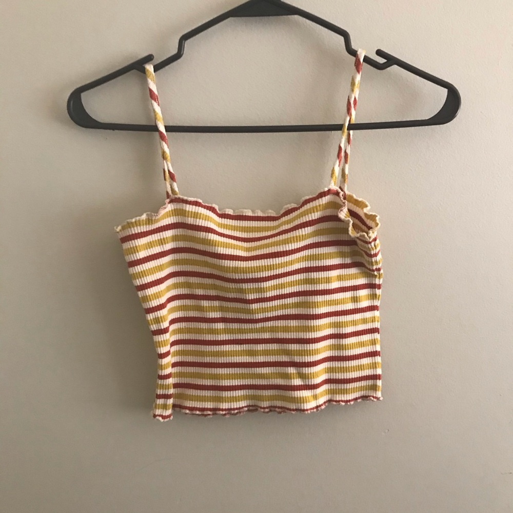 Red and yellow striped tank top